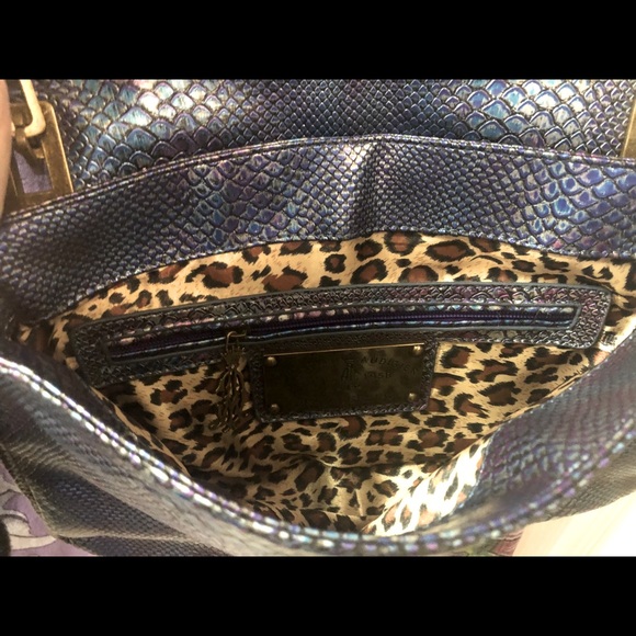 Designer Christian Audigier PVC Snakeskin Purse - Picture 9 of 14